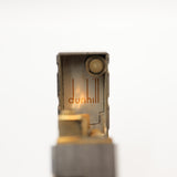 着火未確認 dunhill ダンヒル ライター ローラー式 シルバー×ゴールド ライン ストライプ ビンテージ 喫煙具 コレクション H1884