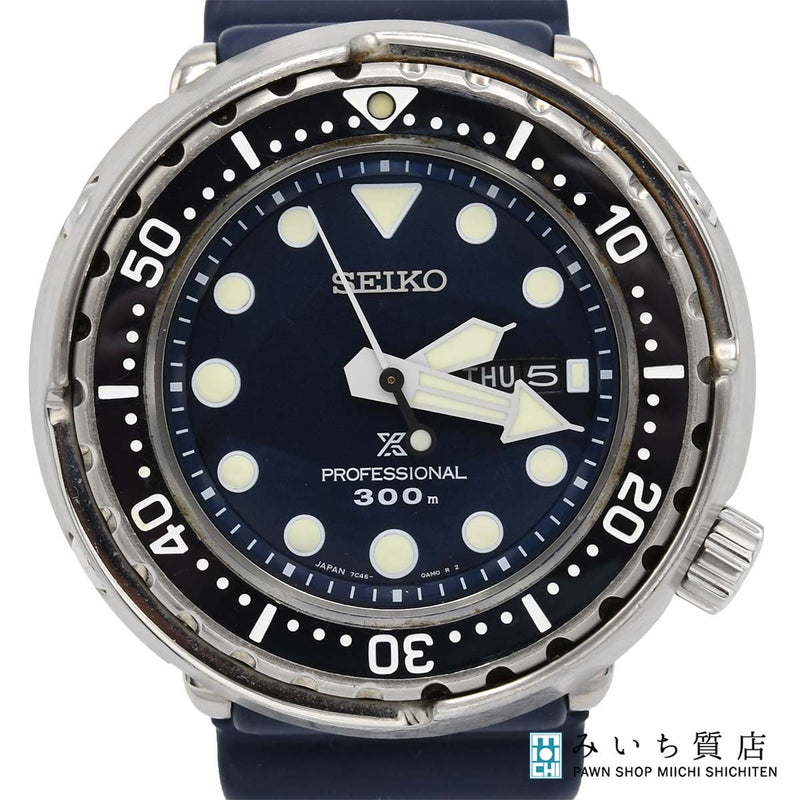 稼働 腕時計 SEIKO セイコー SBBN043 7C46-0AN0 プロスペックス マリーンマスター クォーツ 青系文字盤 箱・保証書有 H19366