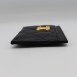 CHANEL シャネル カードケース キャビアスキン ココマーク ブラック ゴールドカラー H18934