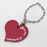 HERMES エルメス ハートチャーム バッグチャーム キーホルダー 925 ピンク×オレンジ 箱 H24834
