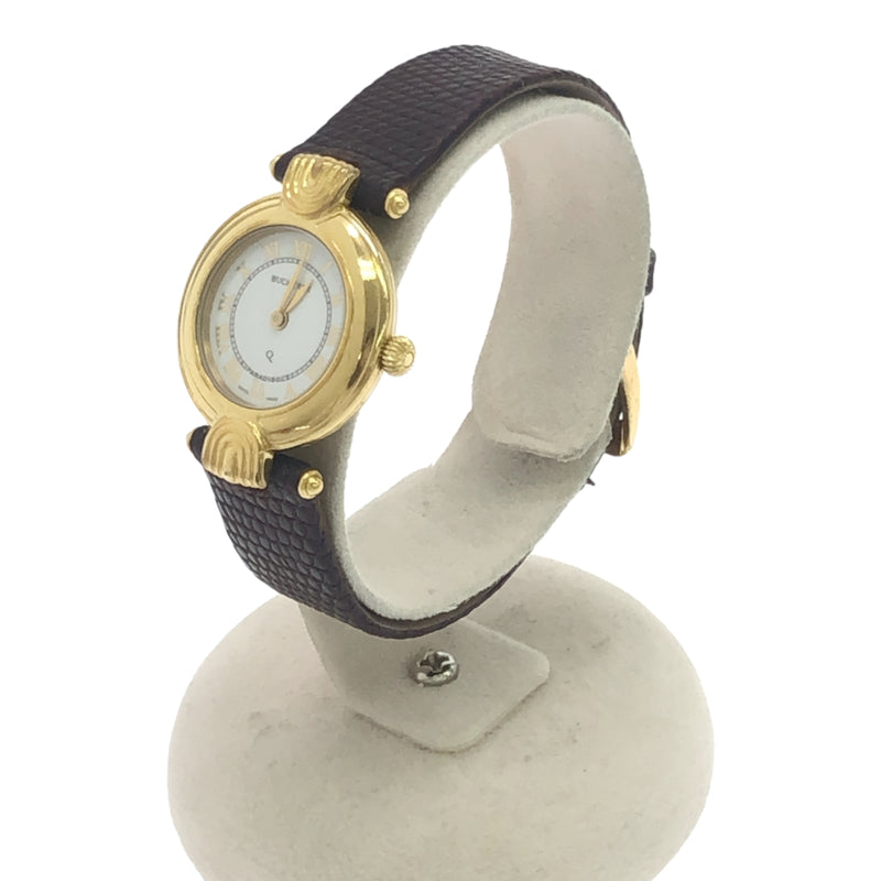 腕時計 稼働 CARL F. BUCHERER カール F. ブヘラ 980.700 クォーツ 替えベルト付き 白色文字盤 2025.6電池交換済 K139