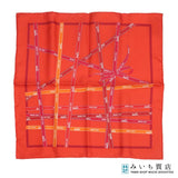 HERMES エルメス カレ40 ガヴロッシュ スカーフ ボリュデュック柄 Bolduc au Carre オレンジ×レッド 箱有 H23917