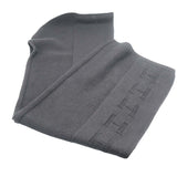 HERMES エルメス フード付きマフラー ニット カシミヤ 100％ ブラック H22153