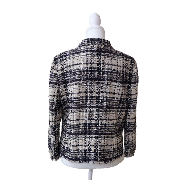 CHANEL シャネル ジャケット P28238 42 ホワイト ブラック レディース アウター 服 H20427