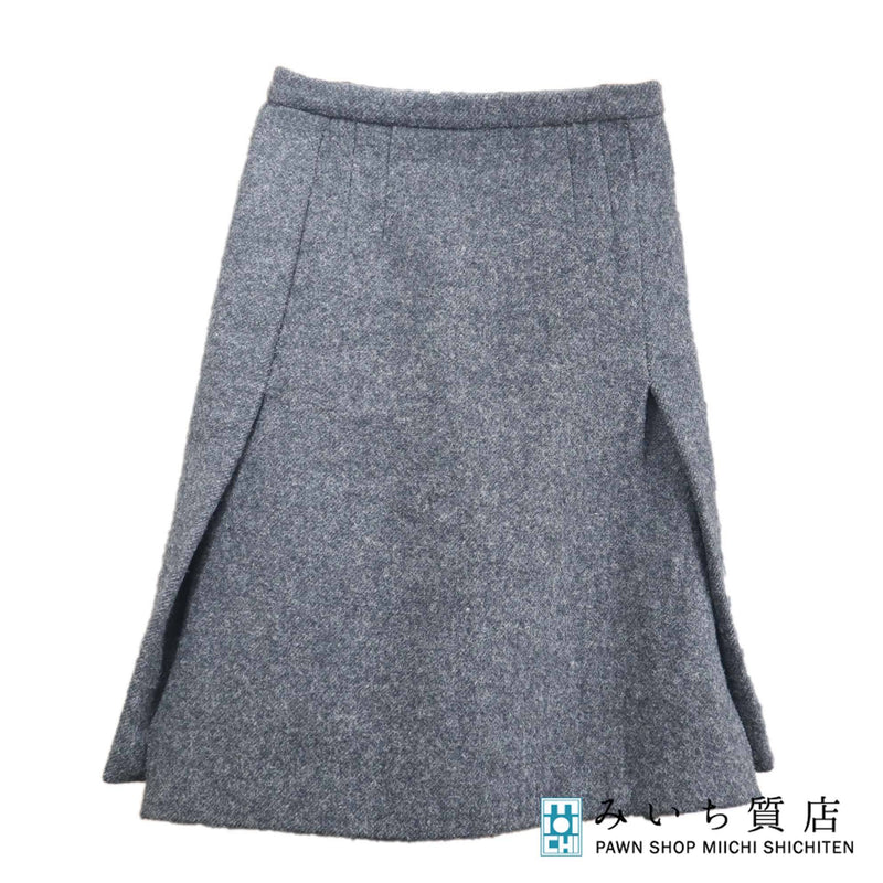PRADA プラダ スカート ウール サイズ40 グレー レディース H20175