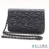 CHANEL シャネル チェーンウォレット カメリア 24番台 ショルダーバッグ ココマーク ブラック ギャラ有 H8450