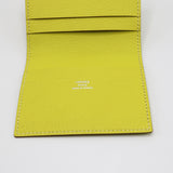 未使用品 HERMES エルメス エブリン カードケース シェーブル LIME 2011年製造 □O刻 箱 Hロゴ ライムカラー H9797