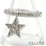 仕上げ済 CHANEL シャネル リング コメット スター スウィング ドロップ パヴェ ダイヤモンド K18WG 750 #52 6.8g ◆H21888