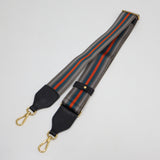 PRADA プラダ ショルダーストラップ ゴールドカラー金具 グレー×オレンジ×ブルー J183