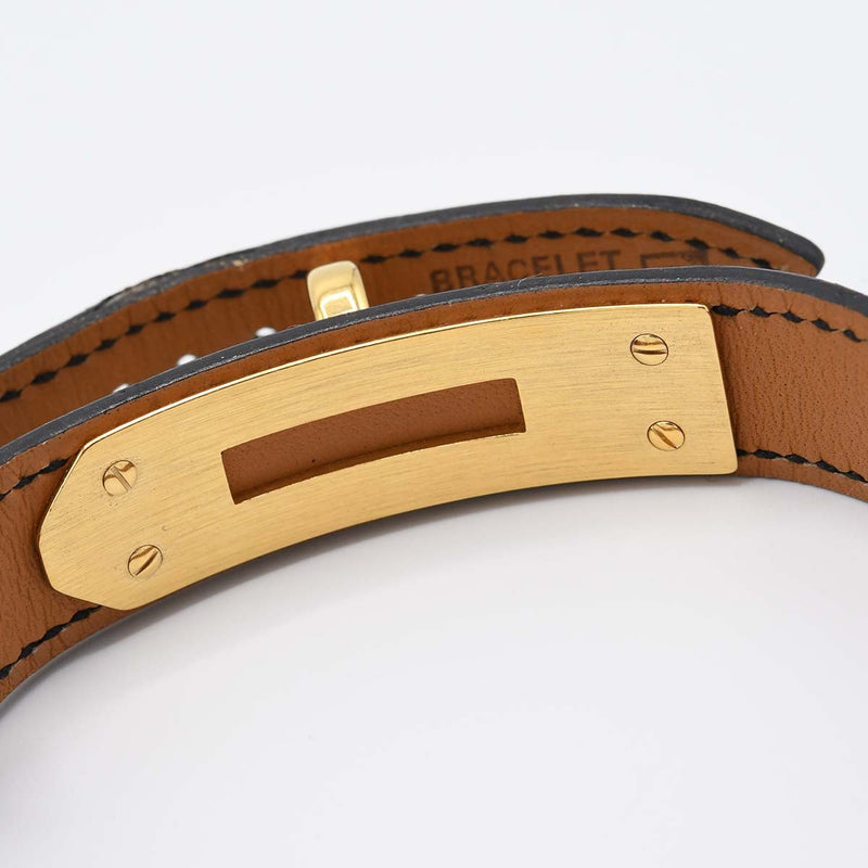 HERMES エルメス ブレスレット ケリー ドゥブルトゥール □F刻印 レザー ブラック アクセサリー レディース H18987