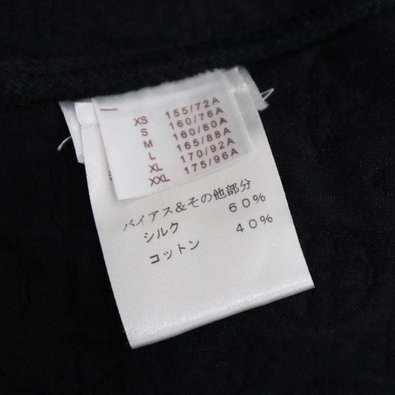 LOUIS VUITTON ルイヴィトン LV ジャガードモノグラム ナイロン ジップ ワンピース XSサイズ ブラック レディース H20903