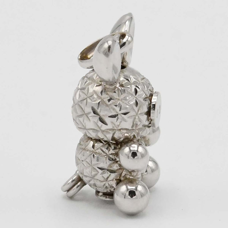 ブタ チャームトップ K18WG ホワイトゴールド 約1.6g アニマルチャーム アクセサリー