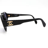 CHANEL シャネル サングラス ココマーク 01452 94305 ブラック アイウェア ケース付 度無し M4080