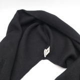 HERMES エルメス フード付きマフラー ニット カシミヤ 100％ ブラック H22153