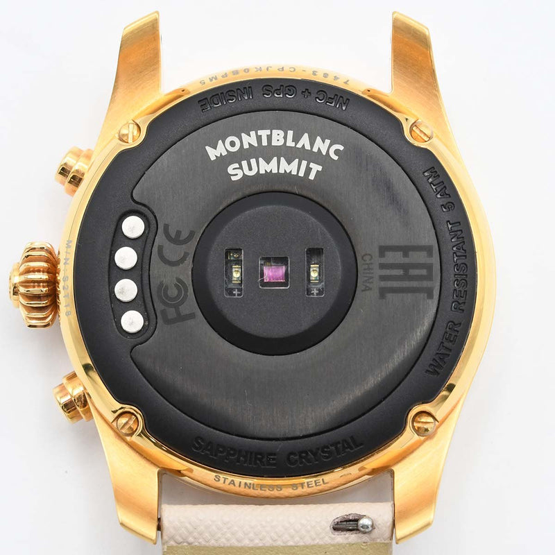 希少 腕時計 稼働 Montblanc モンブラン サミット M/N:S2T18 スマートウォッチ ゴールドカラー 充電器 H18270