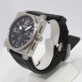 稼働 腕時計 Bell&Ross ベルロス BR01-94-S-D4361 自動巻き クロノグラフ ブラック文字盤 ok1688