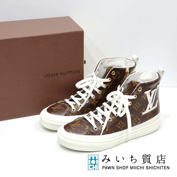 LOUIS VUITTON ルイ・ヴィトン ステラーライン モノグラム レザー ハイカット スニーカー 靴 CL0188 サイズ37.5 24.5cm 24k1-2