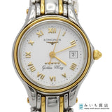 稼働 腕時計 LONGINES ロンジン Golden Wing L3 106 5 デイト クォーツ 白文字盤 箱・コマ・ギャラ H22504