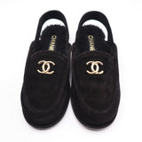 未使用 CHANEL シャネル スリングモカシン 371/2 24.5cm ココマーク ブラック 靴 箱有 H20968