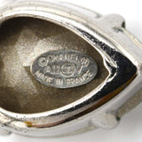 CHANEL シャネル ピアス ティアドロップ モチーフ ココマーク ビジュー 大粒 A12V シルバーカラー 4.1g H17460
