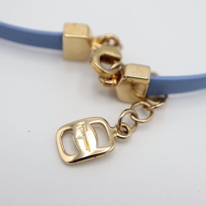 Salvatore Ferragamo フェラガモム ブレスレット 水色 約11.3g アクセサリー 箱袋有 H4557