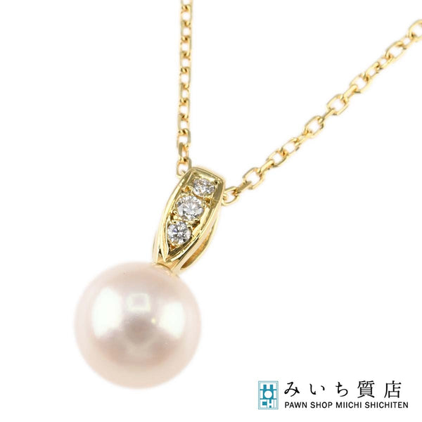 仕上済 MIKIMOTO ミキモト ネックレス パール7.2mm K18 D 2.6g ジュエリー H17349-1