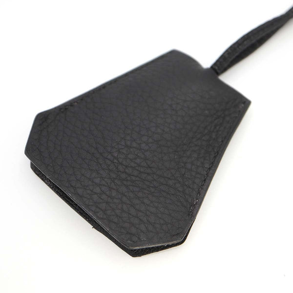HERMES エルメス クロシェット キーリング ネックレス ブラック レザー □E刻印 2001年製 箱あり ok958