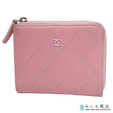 CHANEL シャネル AP4921 ココマーク ミニウォレット ジップウォレット ミニ財布 財布 L字 ピンク 袋 H24899