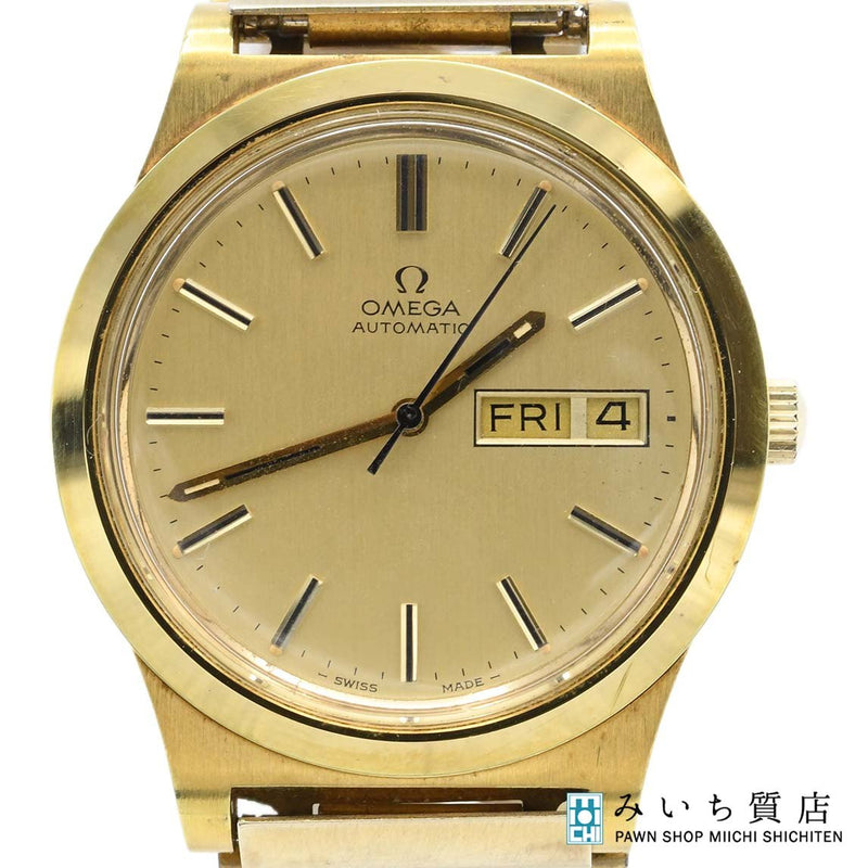 腕時計 稼働 OMEGA オメガ 166.0169 cal.1020 自動巻き デイデイト ゴールド色文字盤 メンズ 箱有 M1612