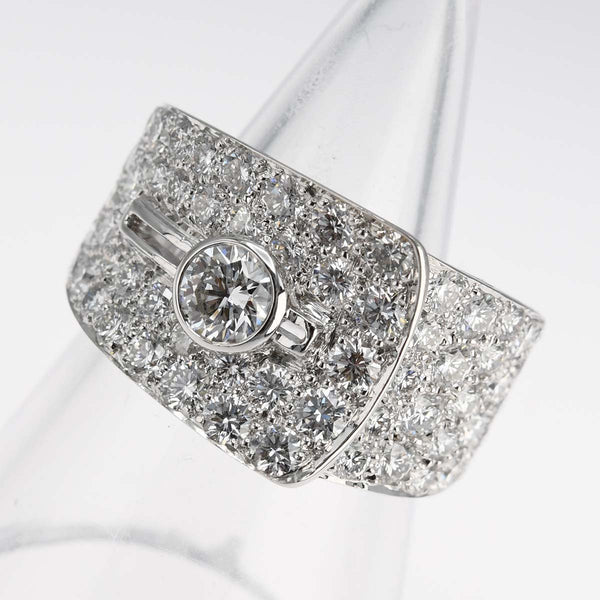 仕上済 VanCleef&Arpels ヴァンクリーフ&アーペル VCA リング 指輪 750 ダイヤ 約8号 9.7g ジュエリー ケース有 ok687