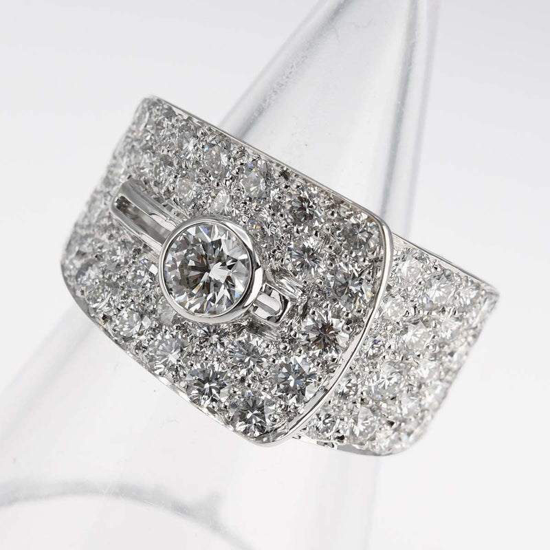 仕上済 VanCleef&Arpels ヴァンクリーフ&アーペル VCA リング 指輪 750 ダイヤ 約8号 9.7g ジュエリー ケース有 ok687