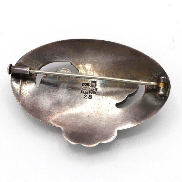 GEORG JENSEN ジョージジェンセン 28 ブローチ 925 シルバー 約13.2g アクセサリー H6831