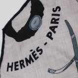 HERMES エルメス Tout en carré 全てはカレの中に トライアングル 三角形 スカーフ カシシル ブラック×グレー 箱 K1541