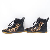 LOUIS VUITTON ルイヴィトン LV GO0172 ハラコ ハイカット スニーカー 靴 37サイズ レオパード ブラック レディース 25k828-1