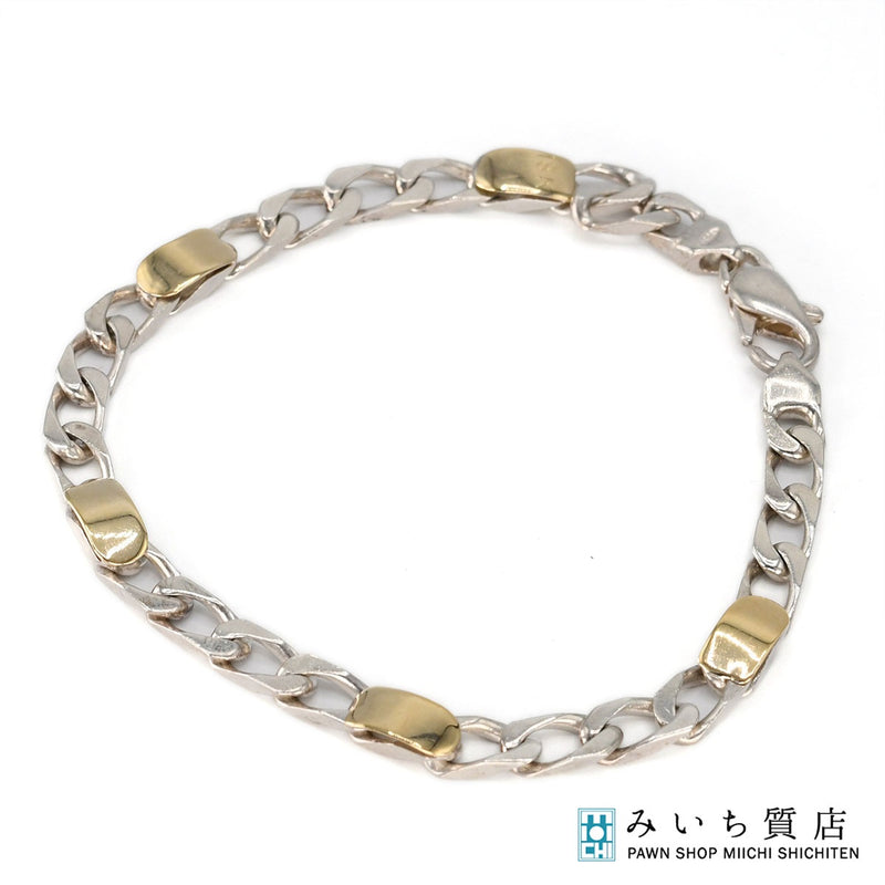 TIFFANY＆Co. ティファニー 喜平 ブレスレット ブレス K18 925 18cm 約12.1g コンビ ゴールド シルバー アクセサリー 20k79-87