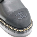 CHANEL シャネル レースアップショートブーツ ココマーク サイズ37 約24cm T G35367 ブラック 靴 箱 26k370-1