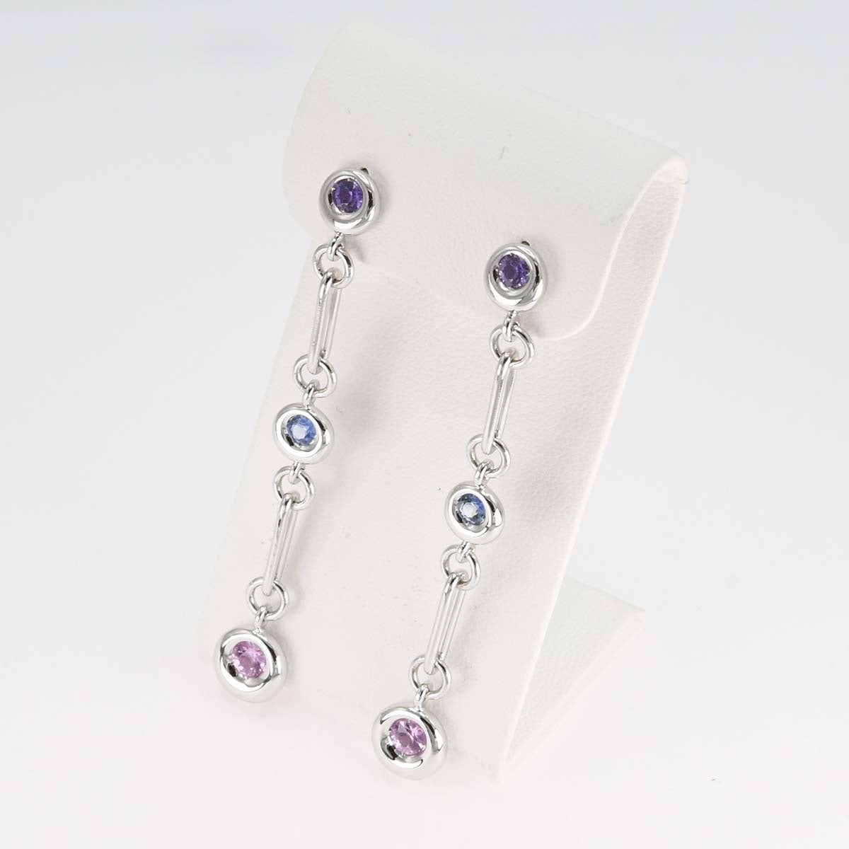 仕上済 CHAUMET ショーメ ピアス アノー サファイア ー 750 18K 9.7g 