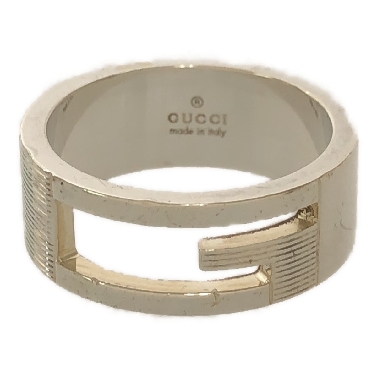 グッチ GUCCI シルバー 925 ブランデッド リング カットアウトG 指輪 