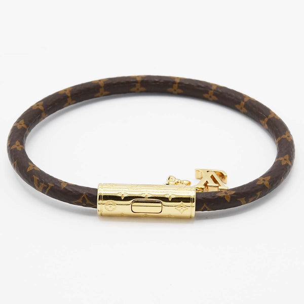 LOUIS VUITTON LV ルイヴィトン ブレスレット M1035F 17cm LVプッシュ モノグラム  アクセサリー 箱有 M4136