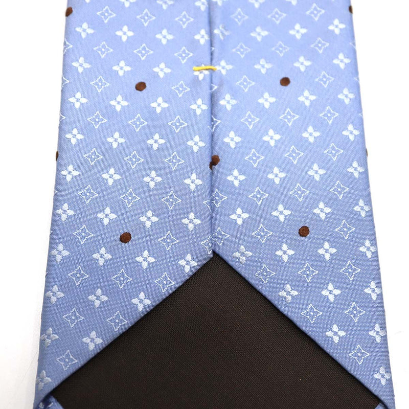 LOUIS VUITTON ルイヴィトン ネクタイ モノグラム ドット 水色 シルク100％ 服飾小物 メンズ ファッション H19735