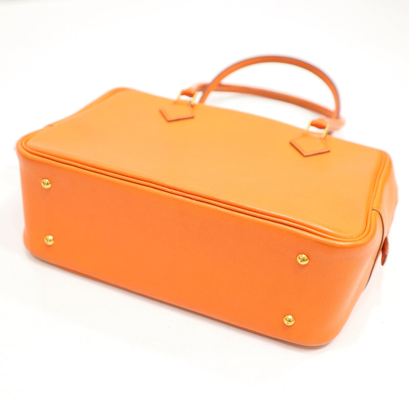 HERMES エルメス ミニプリュム プリュム20 ハンドバッグ 鞄 ◯X刻印 1994年製 オレンジ H20489