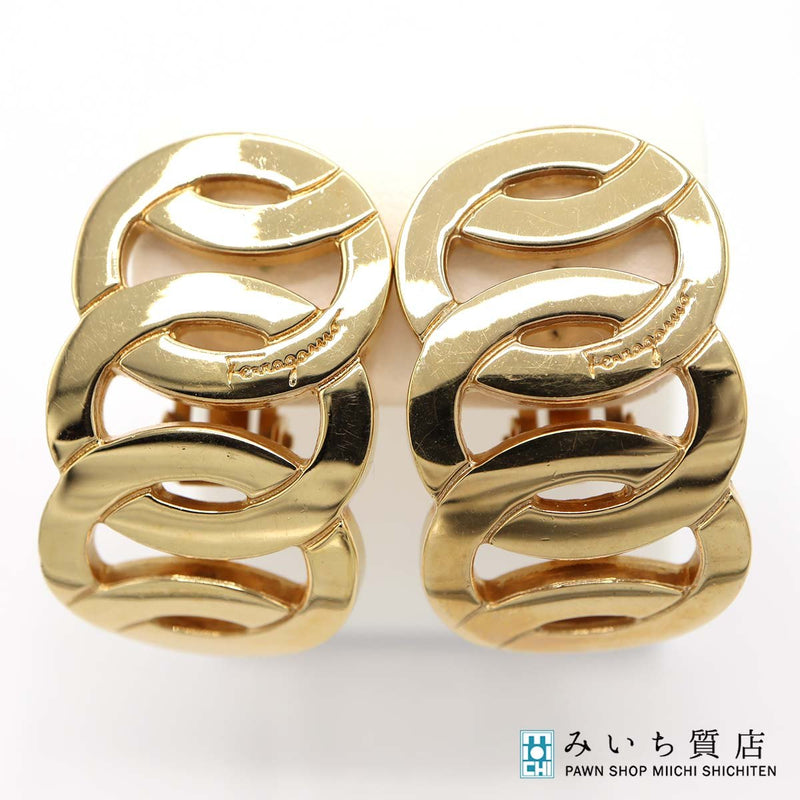 Salvatore Ferragamo サルヴァトーレフェラガモ イヤリング ゴールドカラー アクセサリー レディース H6008