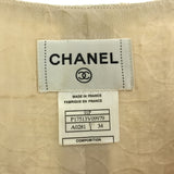 シャネル CHANEL タンクトップ 34 サイズ ベージュ系 トップス ナイロン ラメ スーツインナー 衣類 服 H5792