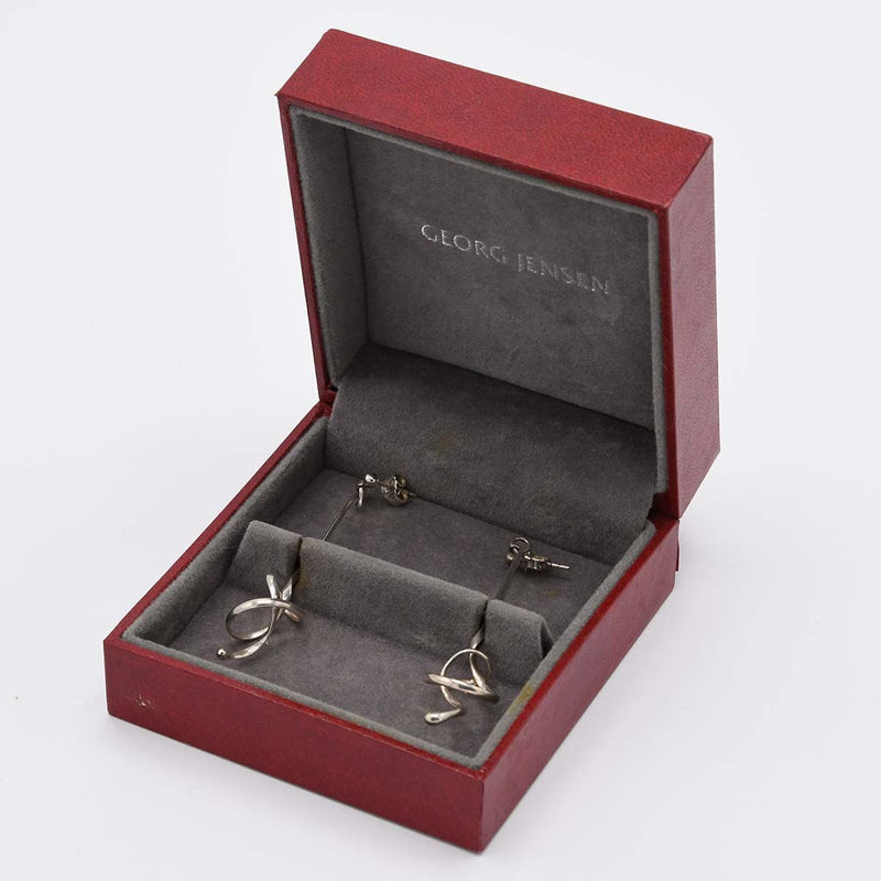 GEORG JENSEN ジョージジェンセン ピアス フォーゲットミーノット 約4.7g シルバー 925 アクセサリー レディース 箱有 M894