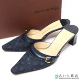 LOUIS VUITTON ルイヴィトン LV ミュール ポインテッド サンダル MA0032 モノグラムミニ ブルー系 レディース 箱有 25k627-16