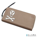 LOEWE ロエベ ウォレット スカルモチーフ ジップアラウンド ラウンドファスナー 長財布 ブラウン系 H13725