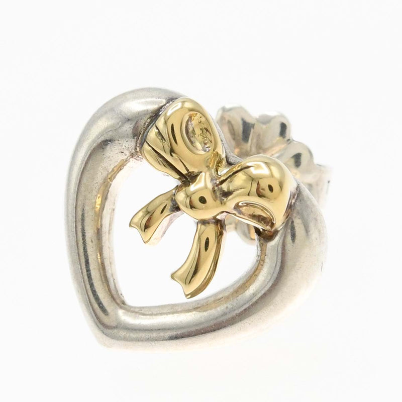 TIFFANY＆Co. ティファニー ハートウィズボウ ピアス 925 750 約3.2g コンビ ゴールド シルバー アクセサリー H9212