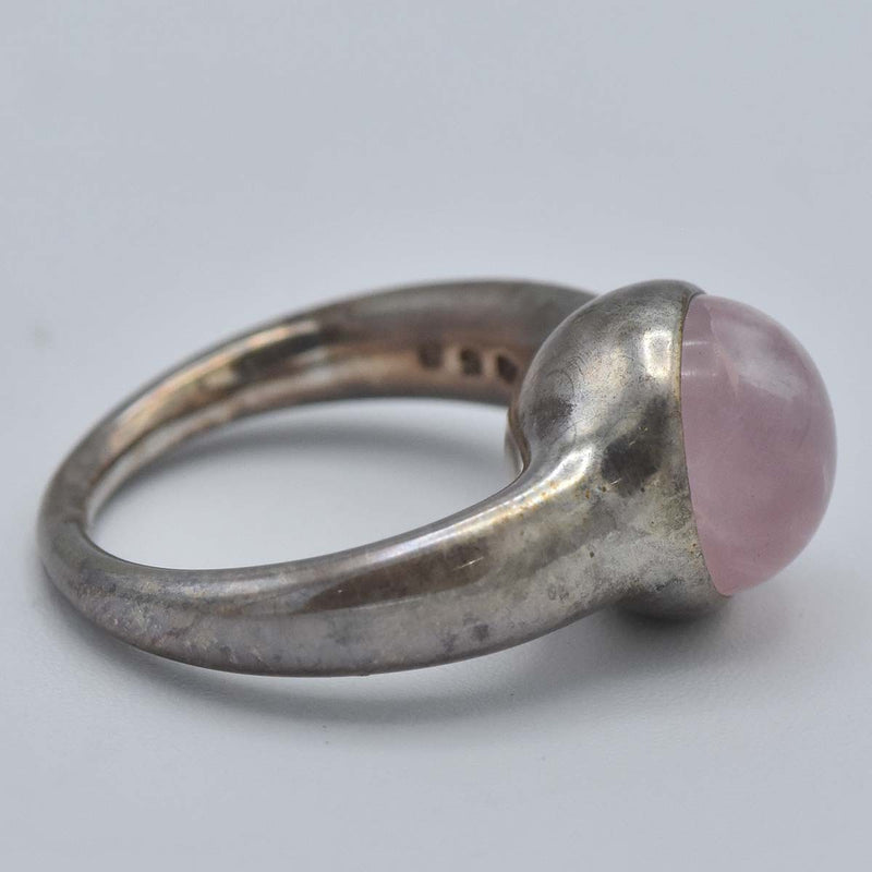 GEORG JENSEN ジョージジェンセン リング 458 7号 ローズクォーツ シルバー 925 7.6g アクセサリー H12642