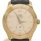 腕時計 ジャンク 稼働 ORIS オリス 7427-26 手巻き メンズ シルバー色文字盤 ベルト尾錠社外品 25k760-1
