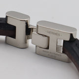 HERMES エルメス ブレスレット パロミノ F1 02 53 ブラウン ブラック系 レザー 箱袋 J798